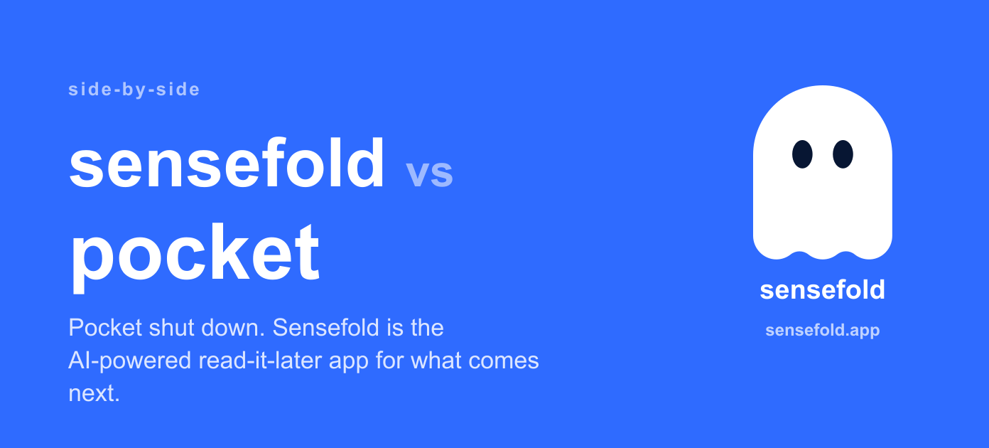 Sensefold vs Pocket — a new home for your read-it-later library